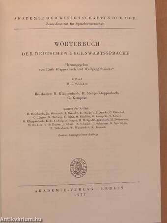 Wörterbuch der deutschen Gegenwartssprache 4.