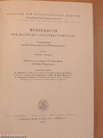 Wörterbuch der deutschen Gegenwartssprache 6.