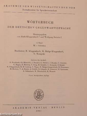 Wörterbuch der deutschen Gegenwartssprache 4.