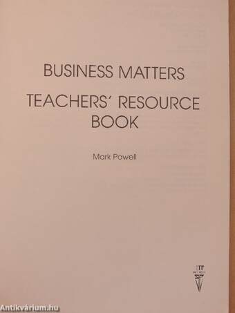 Business Matters - Teachers' Resource Book