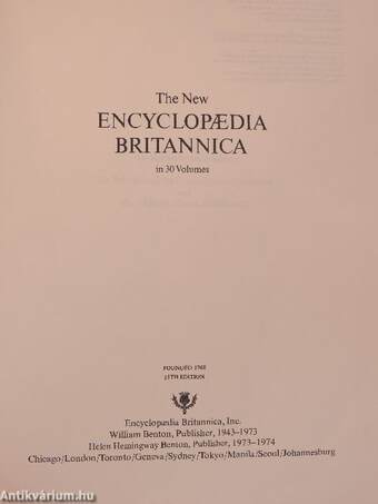 The New Encyclopaedia Britannica in 30 Volumes - Propaedia