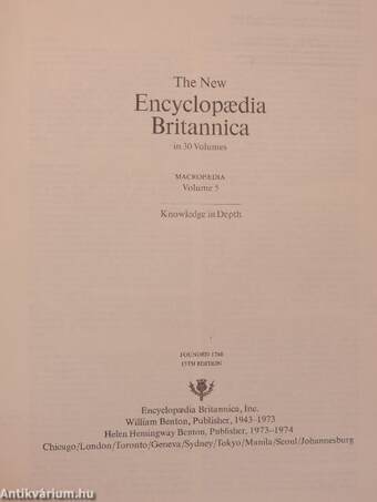 The New Encyclopaedia Britannica in 30 Volumes - Macropaedia 5