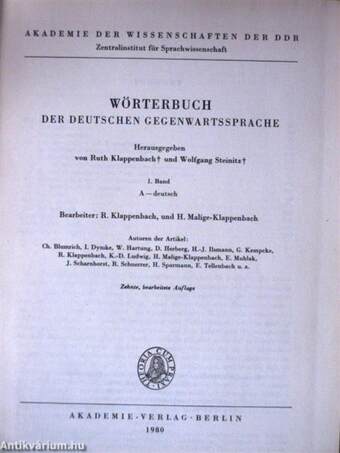 Wörterbuch der deutschen Gegenwartssprache 1.