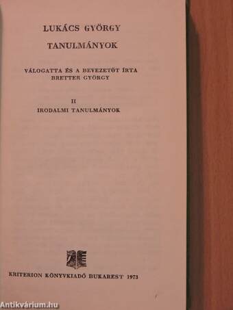 Tanulmányok II.