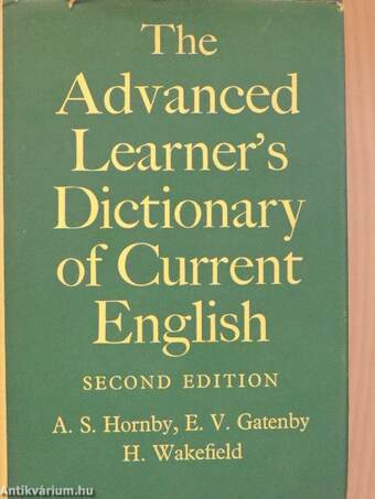 The advanced learner's dictionary of current english