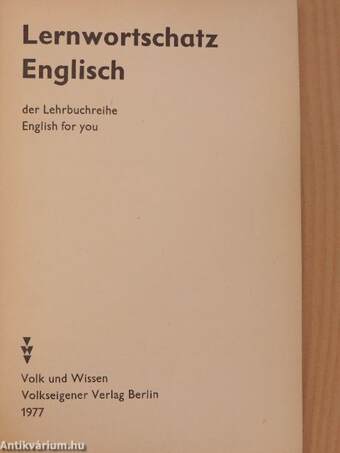 Lernwortschatz Englisch