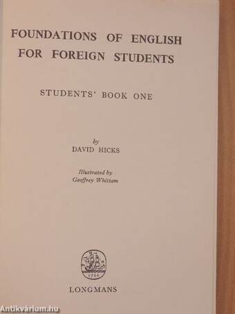 Foundations of English for foreign students - Students' Book 1.