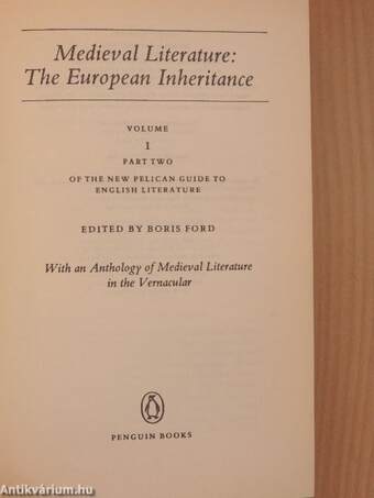 Medieval Literature: The European Inheritance I/2