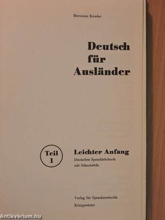 Deutsch für Ausländer 1/1a