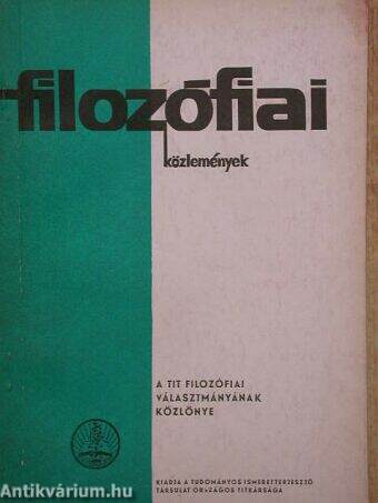 Filozófiai közlemények 1968/1.