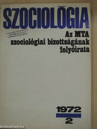 Szociológia 1972/2.