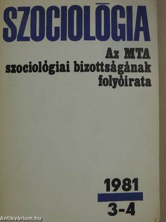 Szociológia 1981/3-4.
