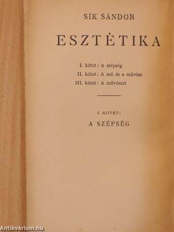 Esztétika I.