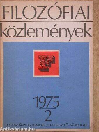Filozófiai közlemények 1975/2.