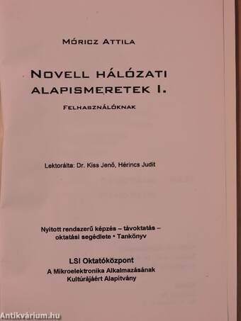 Novell hálózati alapismeretek I.