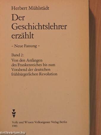 Der Geschichtslehrer erzählt 2. (töredék)