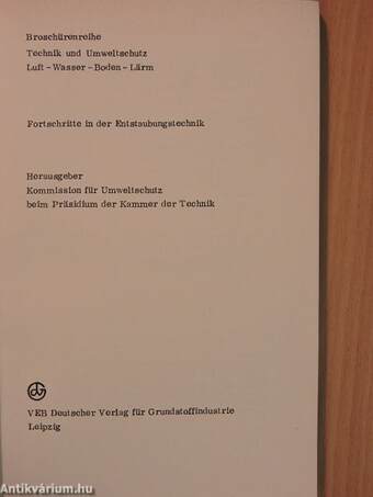 Fortschritte in der Entstaubungstechnik