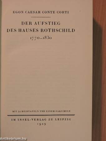 Der Aufstieg des Hauses Rothschild I. (töredék)