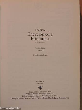 The New Encyclopaedia Britannica in 30 Volumes - Macropaedia 8