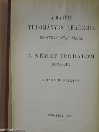 A német irodalom története I. (töredék)