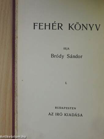 Fehér könyv 1900. januárius