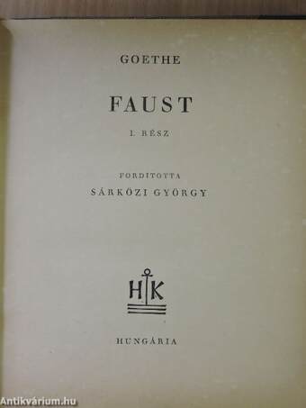 Faust I.