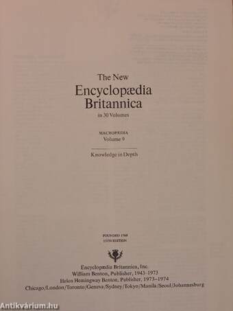 The New Encyclopaedia Britannica in 30 Volumes - Macropaedia 9
