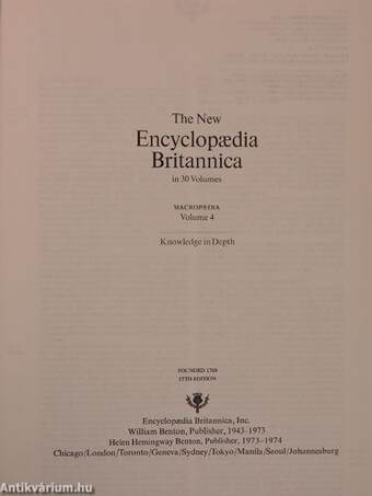The New Encyclopaedia Britannica in 30 Volumes - Macropaedia 4