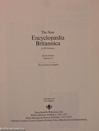 The New Encyclopaedia Britannica in 30 Volumes - Macropaedia 11