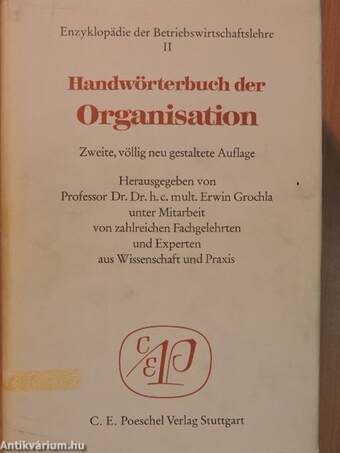 Handwörterbuch der Organisation II. (töredék)
