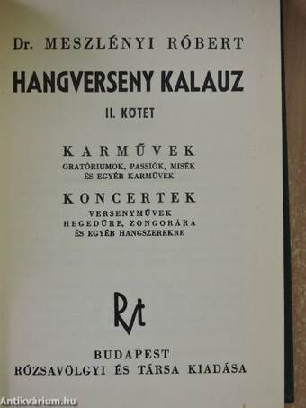 Hangverseny kalauz II.