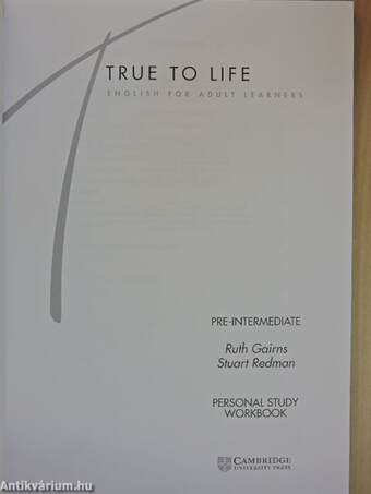 True to Life - Pre-intermediate - Personal Study Workbook