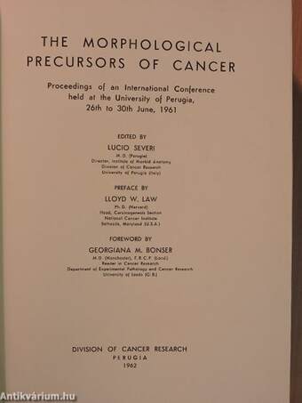 The Morphological Precursors of Cancer