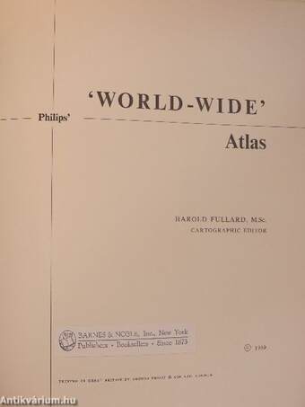 Philips' 'World-Wide' Atlas