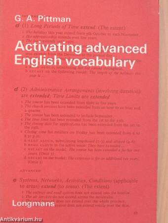 Activating Advanced English Vocabulary