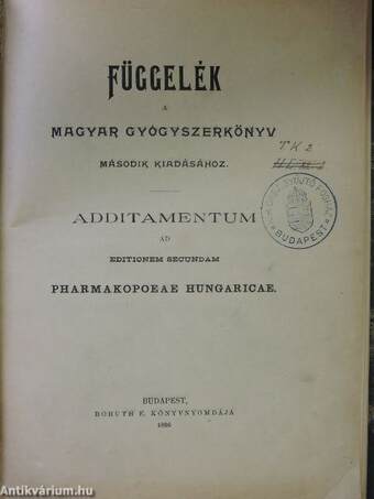 Függelék a Magyar gyógyszerkönyvhöz/Függelék a Magyar gyógyszerkönyv második kiadásához/Általános szabályzat