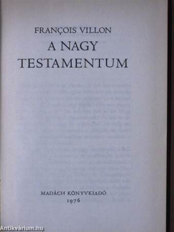 A Nagy Testamentum