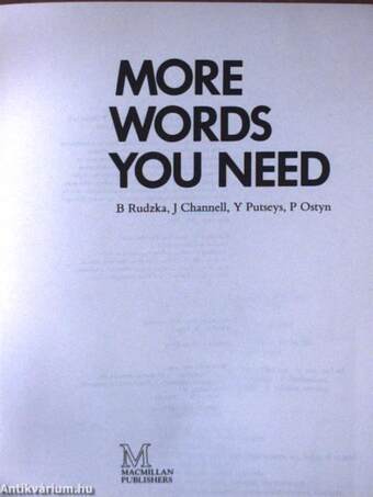 More Words You Need - Student's Book