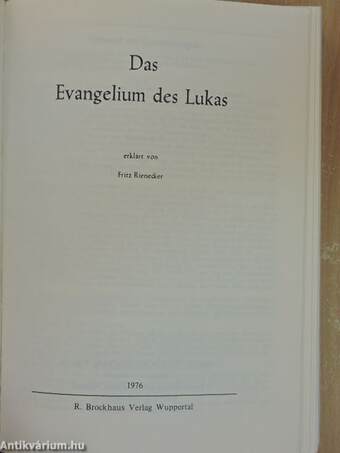 Das Evangelium des Lukas