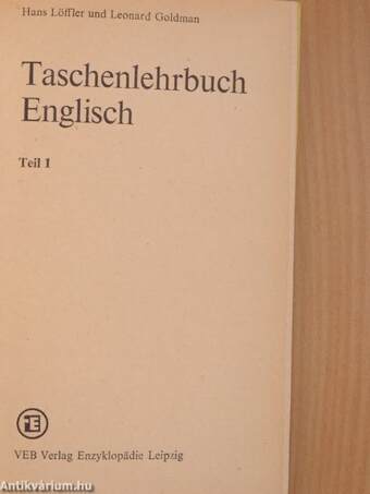 Taschenlehrbuch Englisch I.