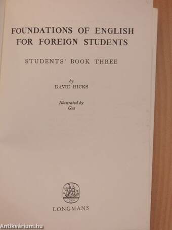 Foundations of English for foreign students - Students' Book 3.