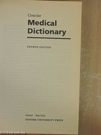 Oxford Concise Medical Dictionary