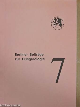 Berliner Beiträge zur Hungarologie 7.