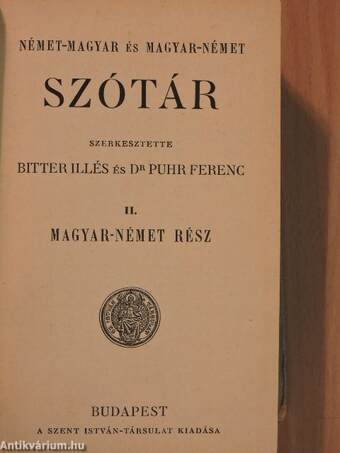 Német-magyar és magyar-német szótár II.