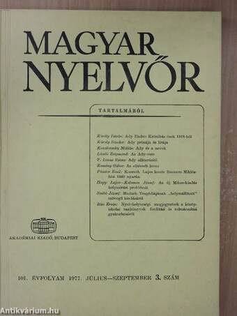 Magyar Nyelvőr 1977. július-szeptember