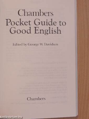 Chambers Pocket Guide to Good English