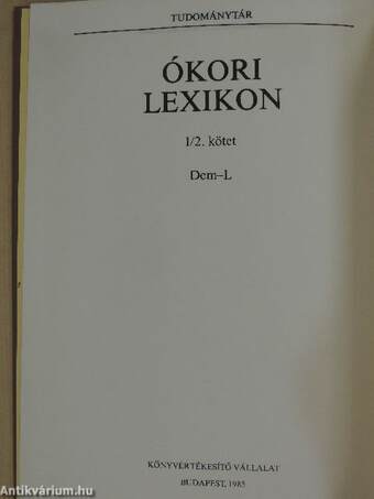 Ókori lexikon I/2. (töredék)