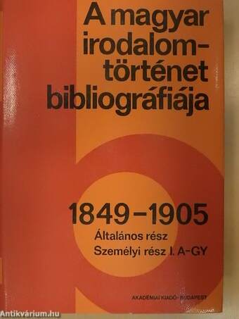 A magyar irodalomtörténet bibliográfiája 3.