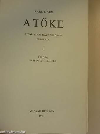 A Tőke I. (töredék)