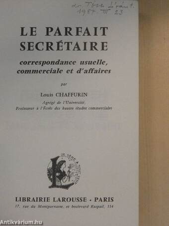 Le parfait secrétaire